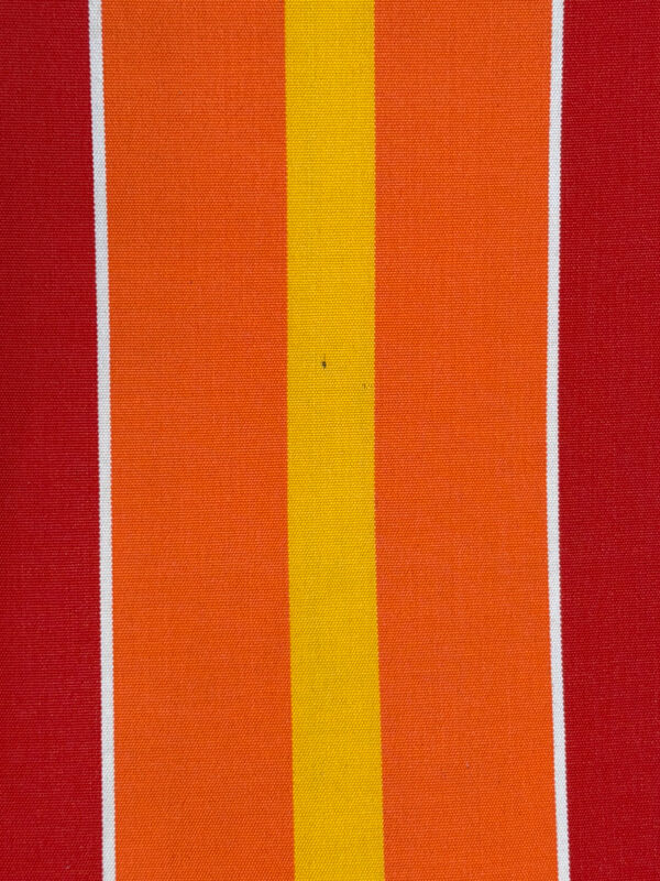 Transat chilienne ancienne toile rayée rouge orange patine d'origine