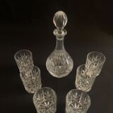 Carafe cristal et ses six verres