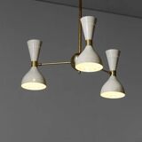 Brass Chandelier Sputnik Light - Vintage Italian Chandelier with 3 Arms