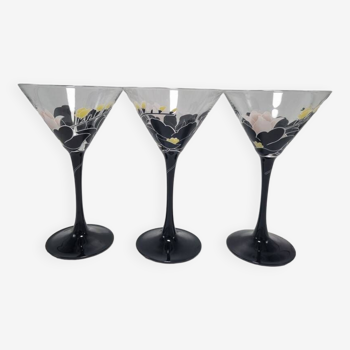 Set of 3 Martini glasses