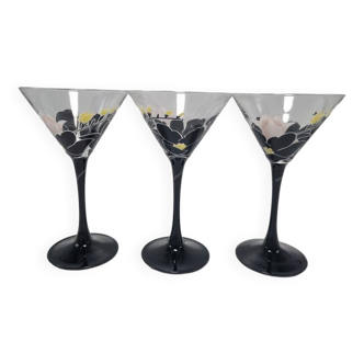 Set of 3 Martini glasses