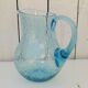 Pichet à eau verre soufflé verrerie Biot vintage
