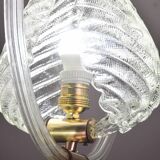 Lovely transparent Art Deco Barovier e Toso pendant light Murano glass, 1930s