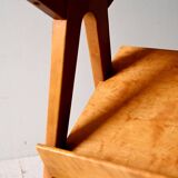 Vintage Scandinavian table with birch display shelf