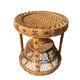Vintage wicker and rattan stool from the 70s Emmanuelle.