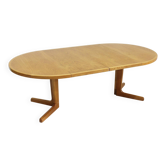 Table à manger ronde extensible danoise vintage des années 1960
