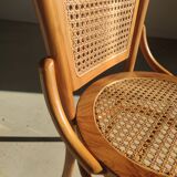 Chaise cannée en bois naturel