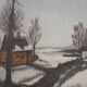 Painting „The Winterscape”, Scandinavian design, 1960s