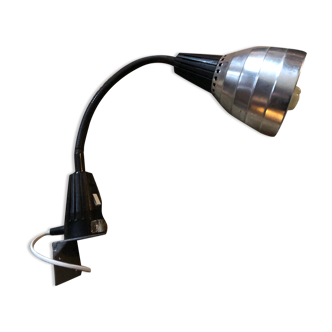 Industrial wall lamp chrome steel and Bakelite circa 1960