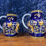 Pair of Gien Earthenware Pitchers, 20th Century