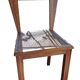 Art deco style chairs carved varnished wood honey brown color 1940