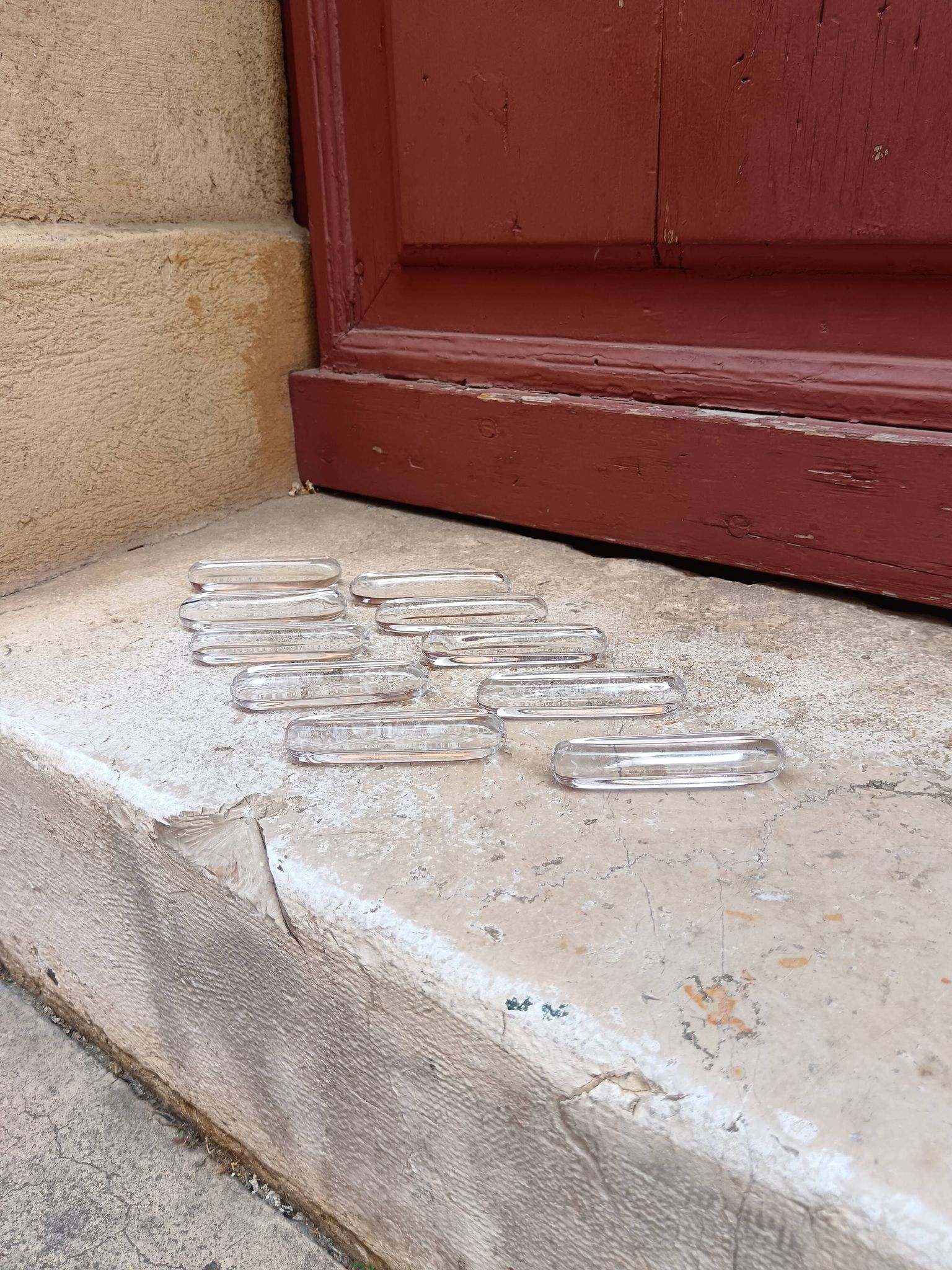 Lot de 10 portes couteaux en cristal de Daum