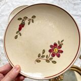 6 Small mismatched vintage floral plates - BADONVILLIER STEULER