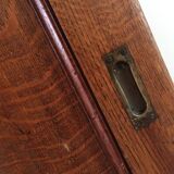 Pair of vintage oak sliding doors