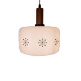Lampe à suspension en verre danois, années 1960