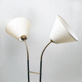 Floor lamp with two shades
