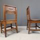 Vintage oak brutalist chairs, 1960s