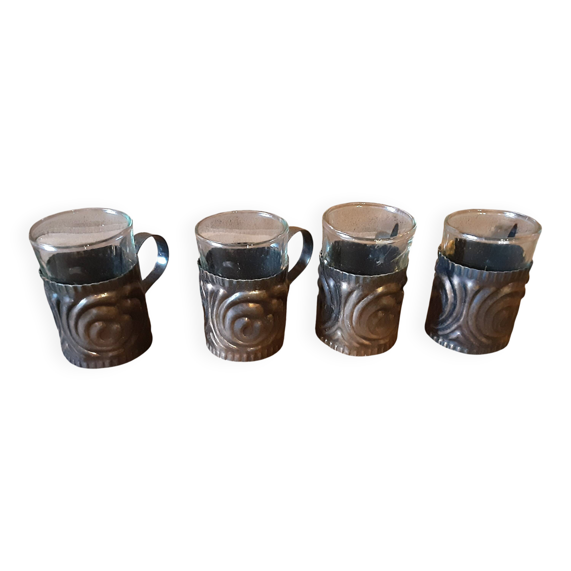Set of 4 original digestive glasses