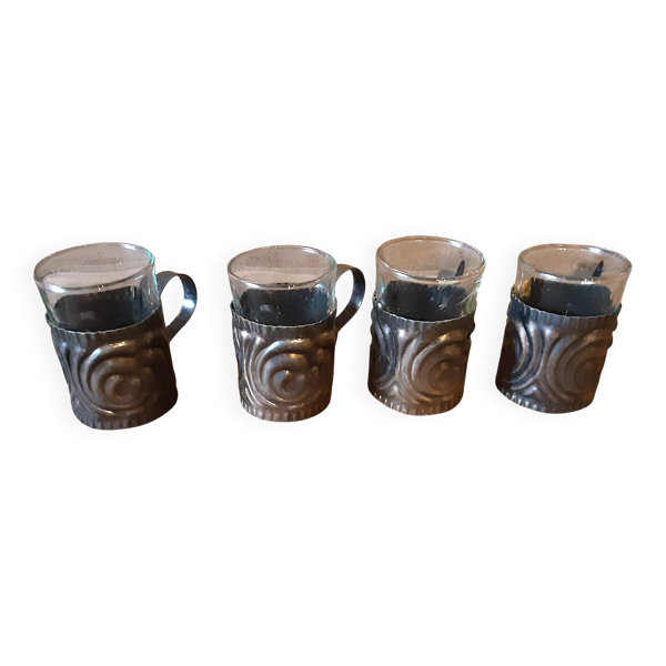Lot de 4 verres digestif original
