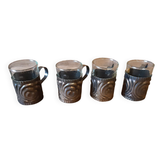 Set of 4 original digestive glasses