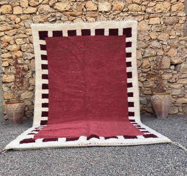 Traditional handmade pure wool Berber rug size 2.5/3.5 m