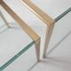 3 nesting coffee tables in glass and gilded metal, 1950-1970