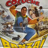 Affiche cinéma "Banzai" Coluche 120x160cm 1983