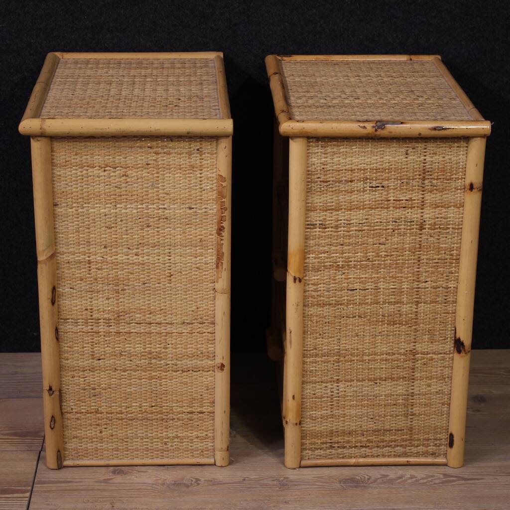 Paire de tables de chevet italiennes des années 1980.