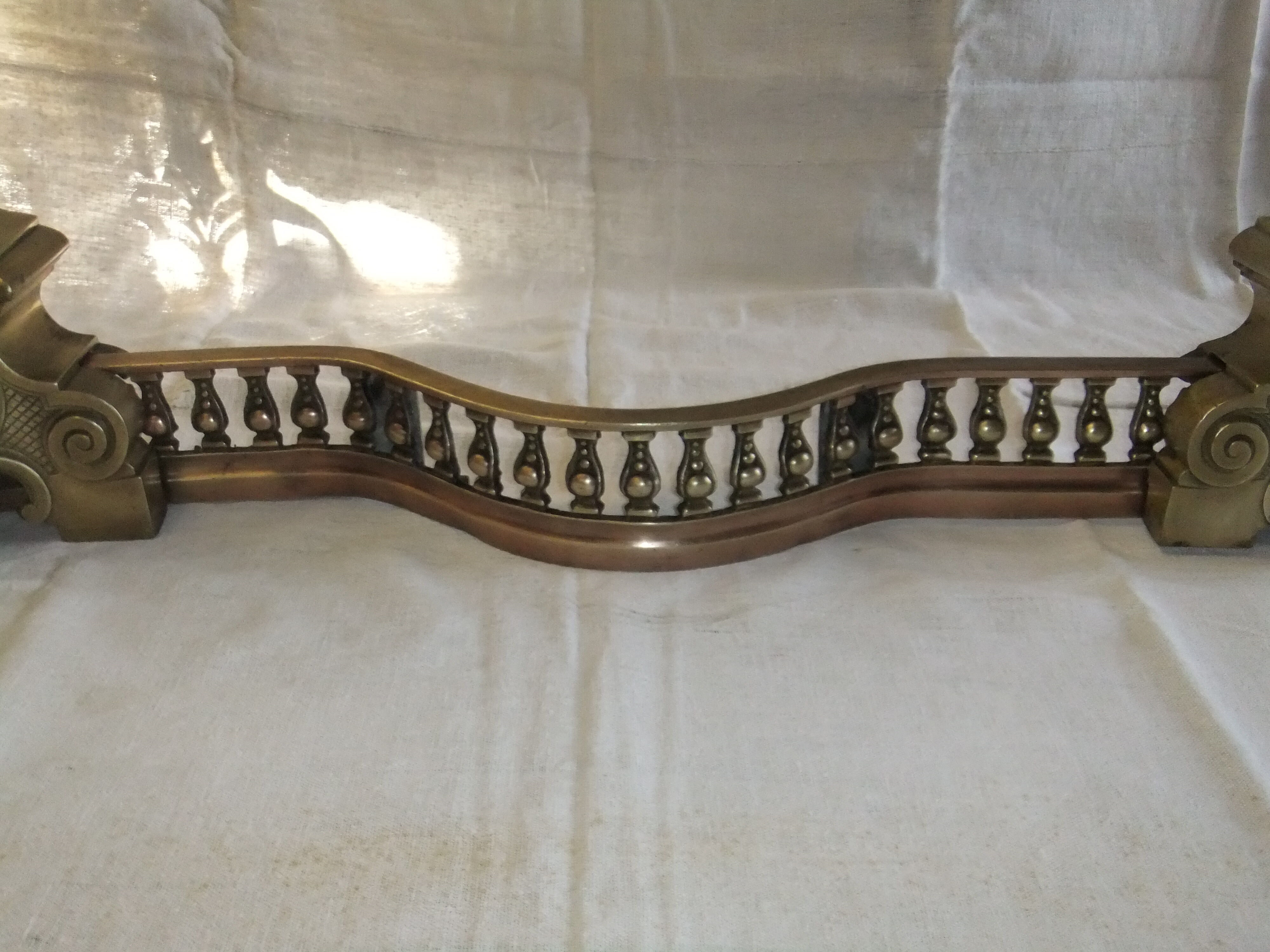 Bronze fireplace bar XIX Front trim Fireplace accessory Louis XV