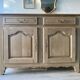 Rustic solid oak sideboard - raw golden honey wood