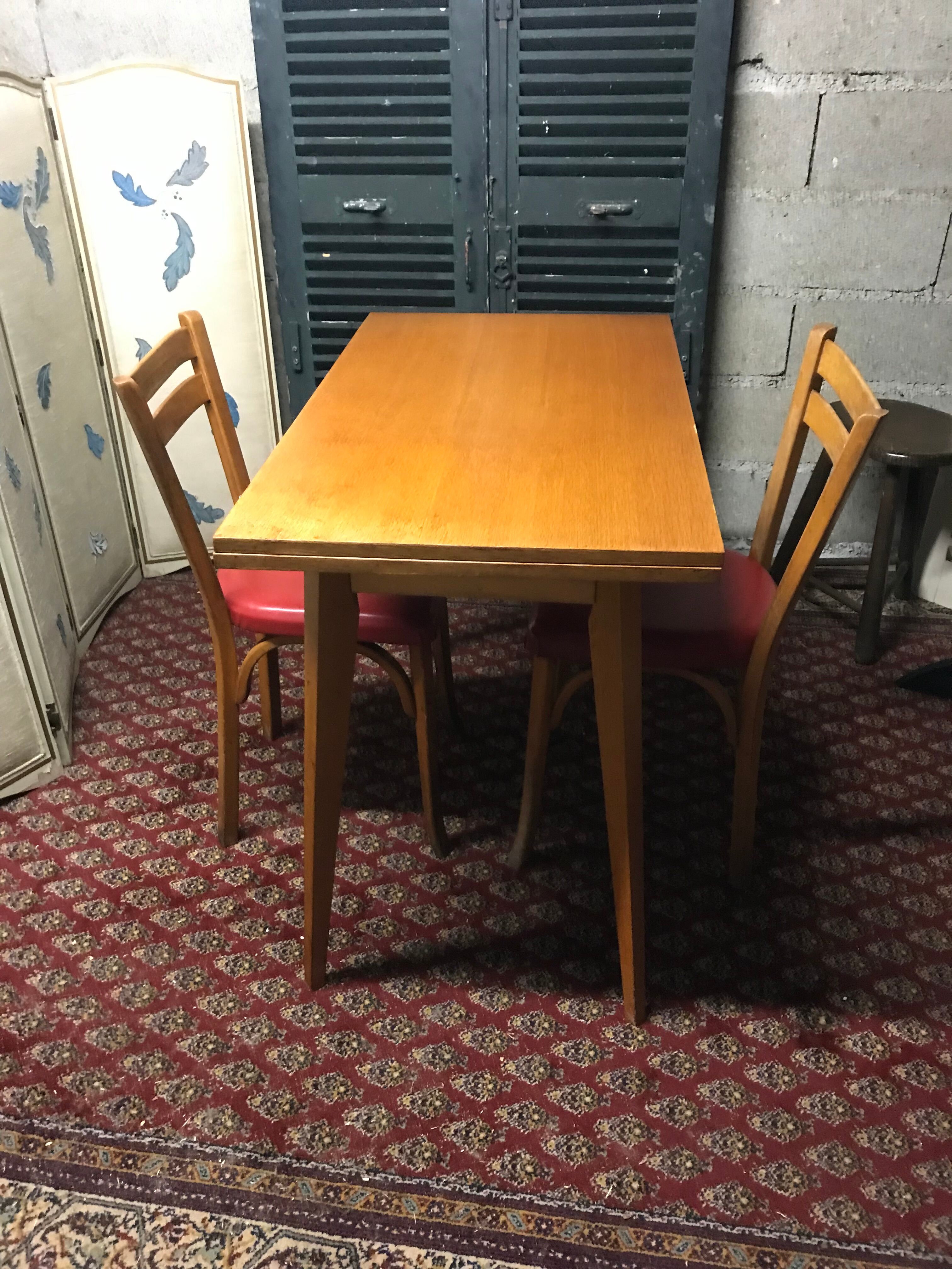 Side table butterfly vintage compass feet year 50/60
