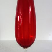 Grand vase en verre rouge 50cm vintage