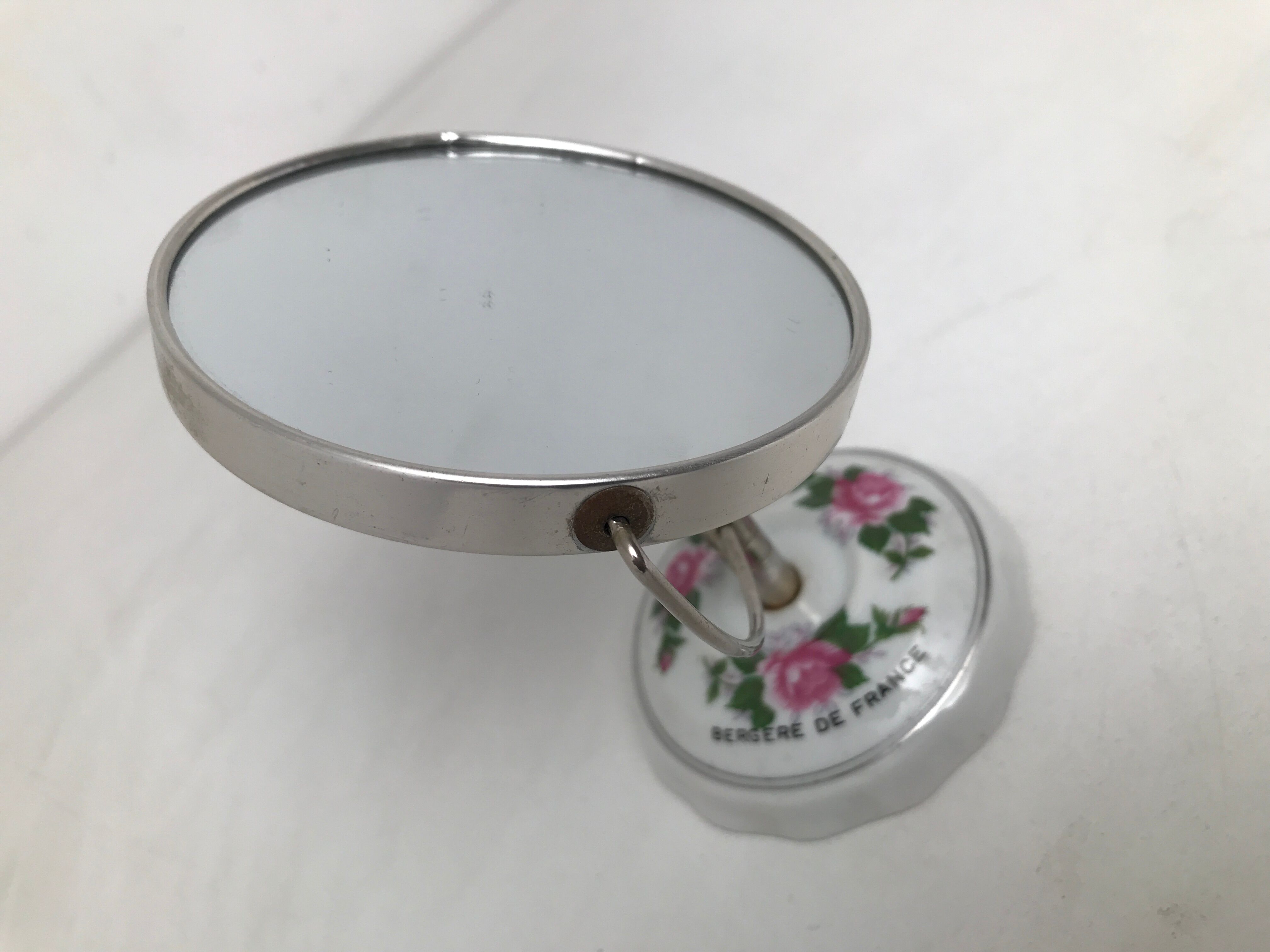 Small mirror old Shepherdess of France vintage 50s