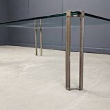 Peter Ghyczy T24 Pioneer Glass and Cast Brass rectangular Coffee