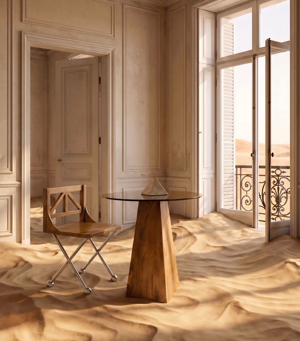 Mango wood chair by Louis Barthelemy