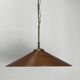 Pencil Split Reed, Rattan, Bamboo & Brass hanging Pendant Lamp, 1970s