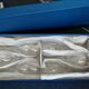 6 crystal champagne flutes from Saint-Louis and their box.