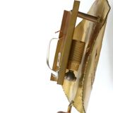 Pair of brass "leaf" wall lamps, 70s