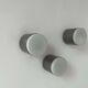 Set of 3 vintage Raak wall lights, aluminum and opaline, Holland 1960