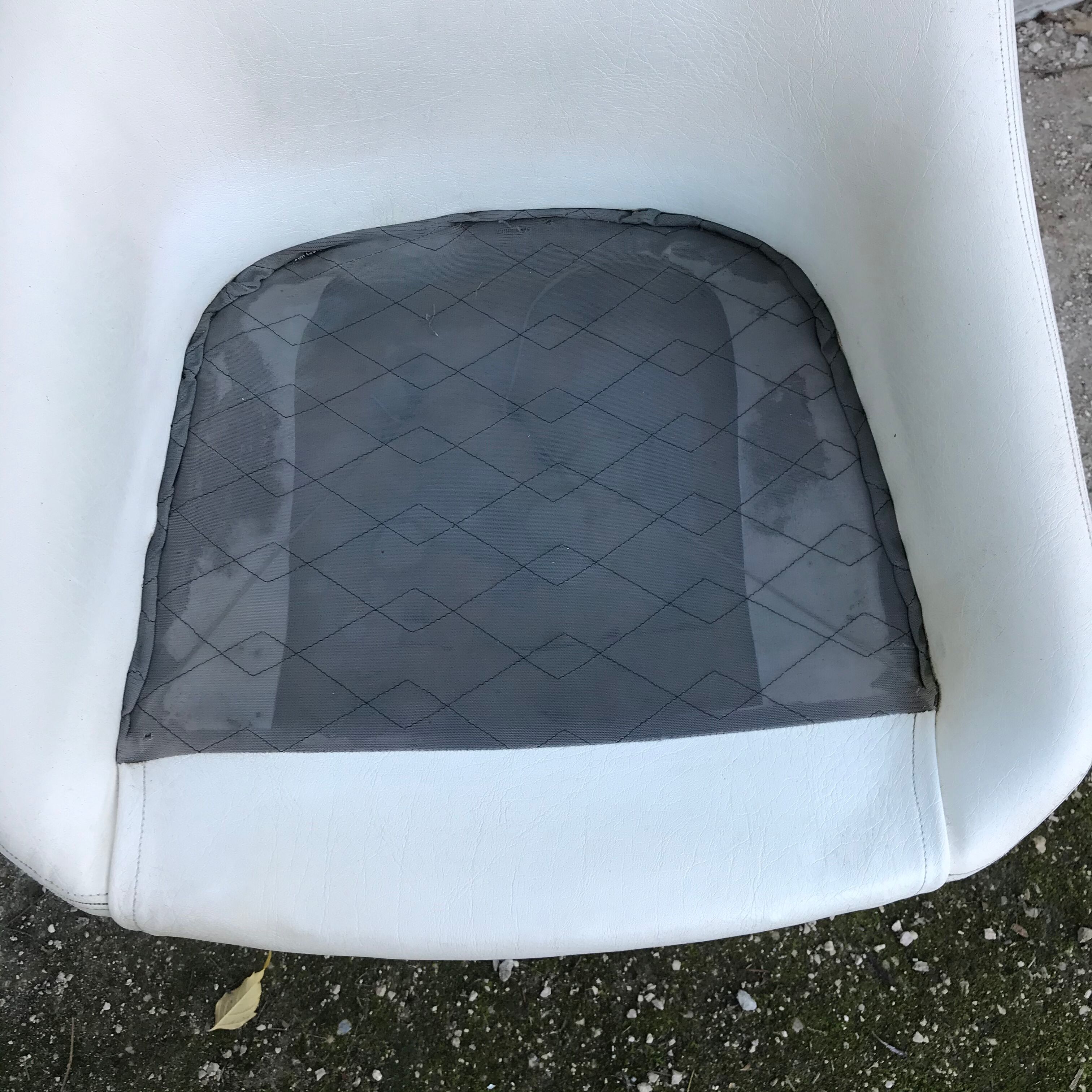 Pair of vintage armchairs with swivel tulip feet