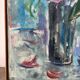 Anemones, oil on canvas signed Guette Fattal