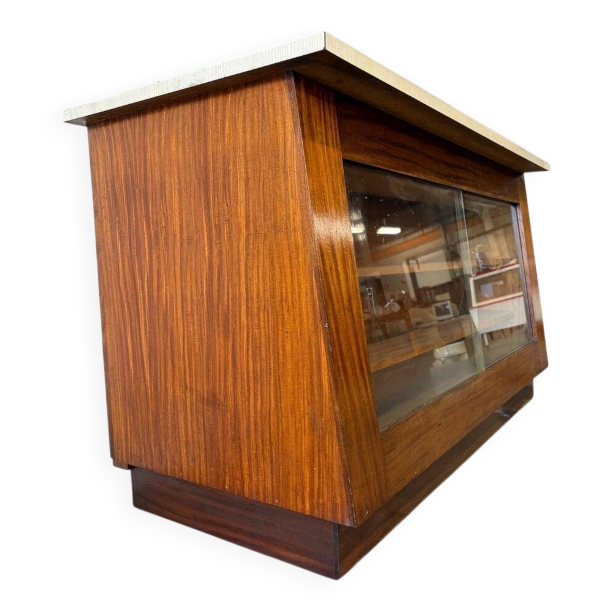 Vintage wooden shop counter/display case