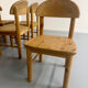 Set of 6 solid pine chairs in Scandinavian design by Reiner Daumiller.