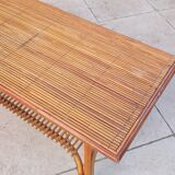 Vintage rattan coffee table