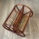 Porte-revues rotin vintage
