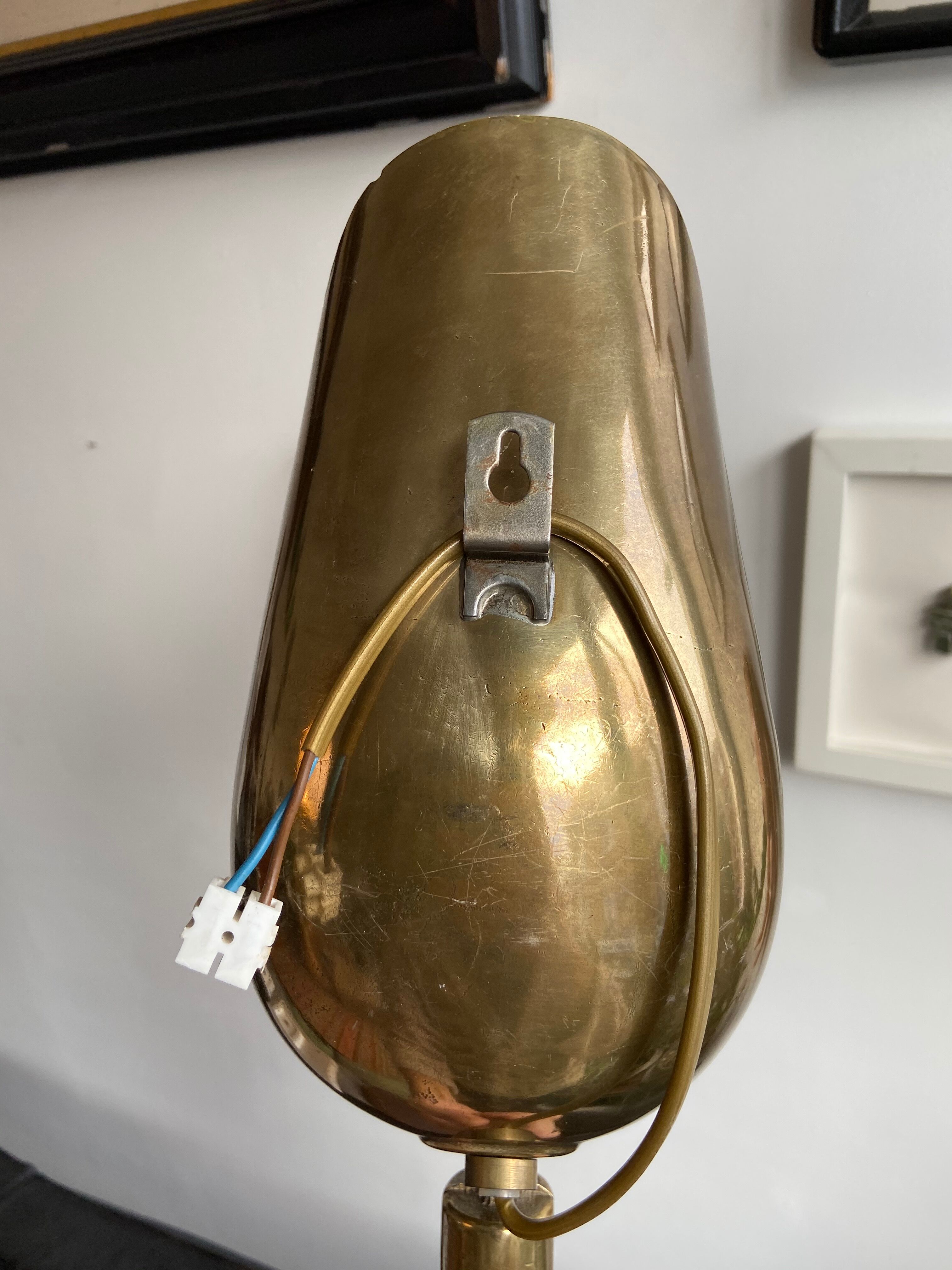 Pair of wall sconces tea shovels