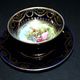 Romantic cup in cobalt blue and gold Vienna porcelain