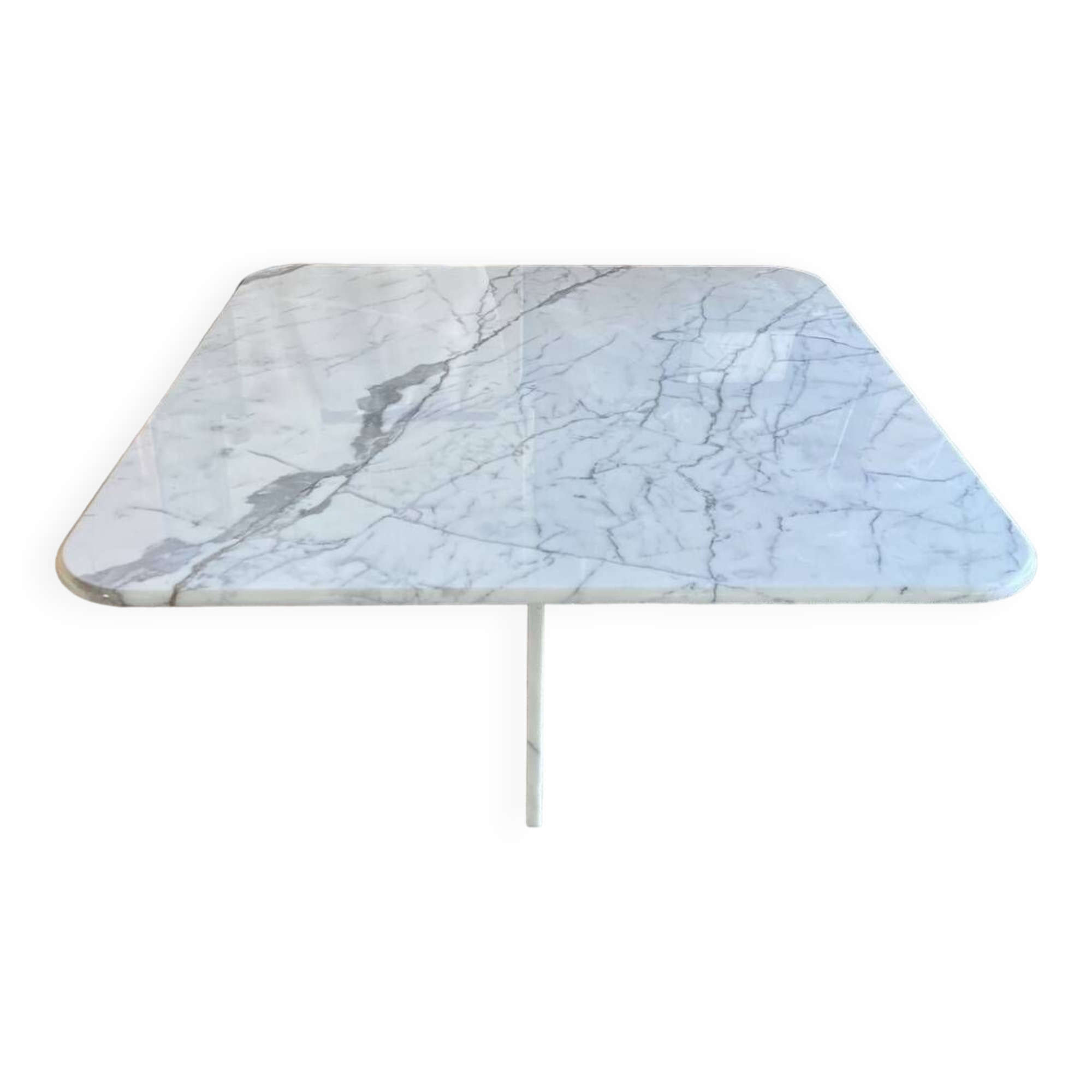 Table carrée 100% marbre calacatta