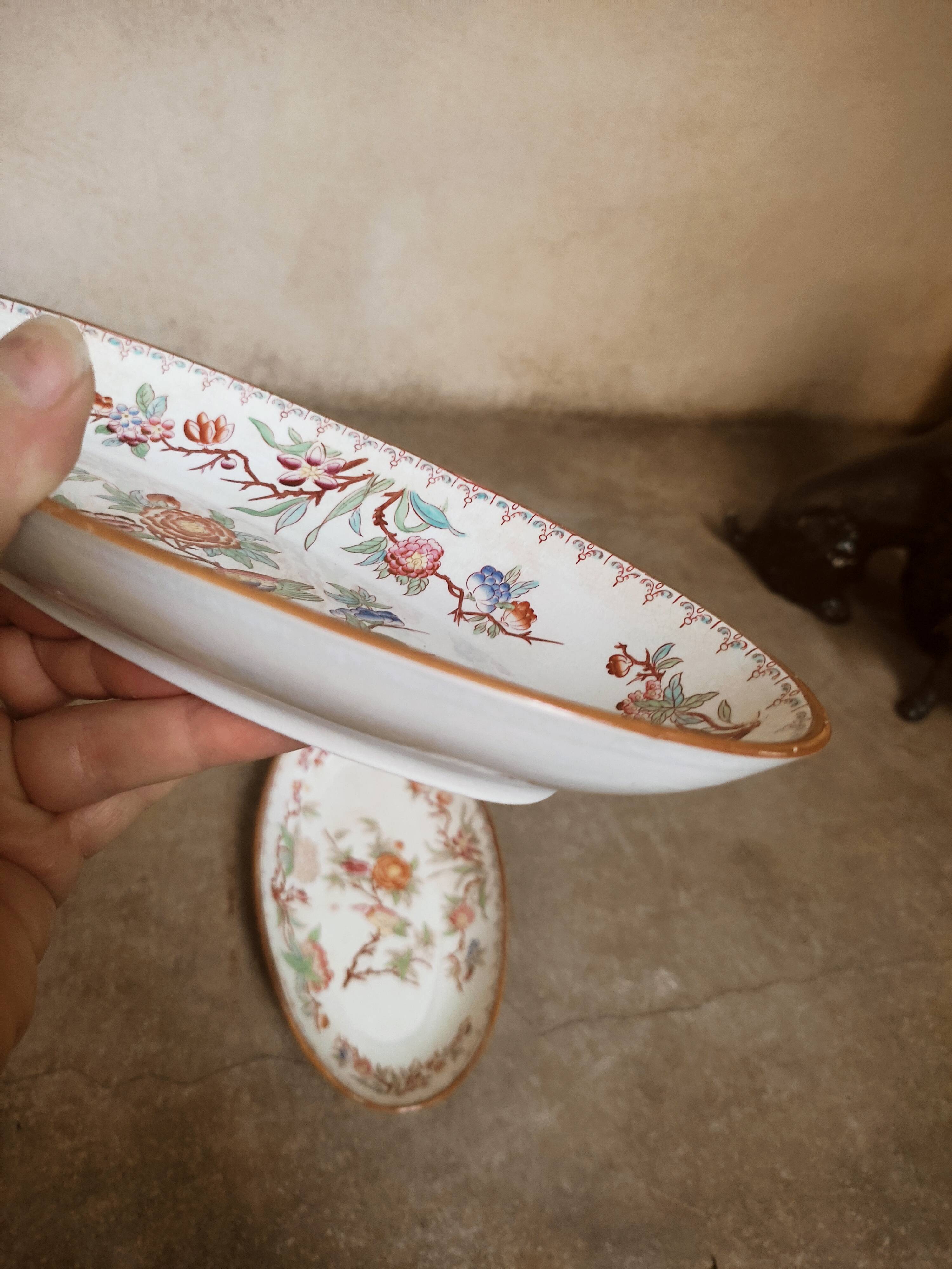 2 earthenware raviers by Sarreguemines