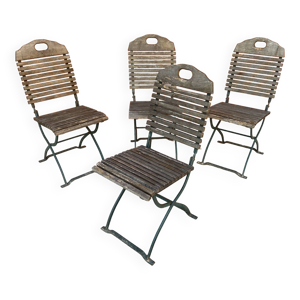 4 chaises pliante bistrot